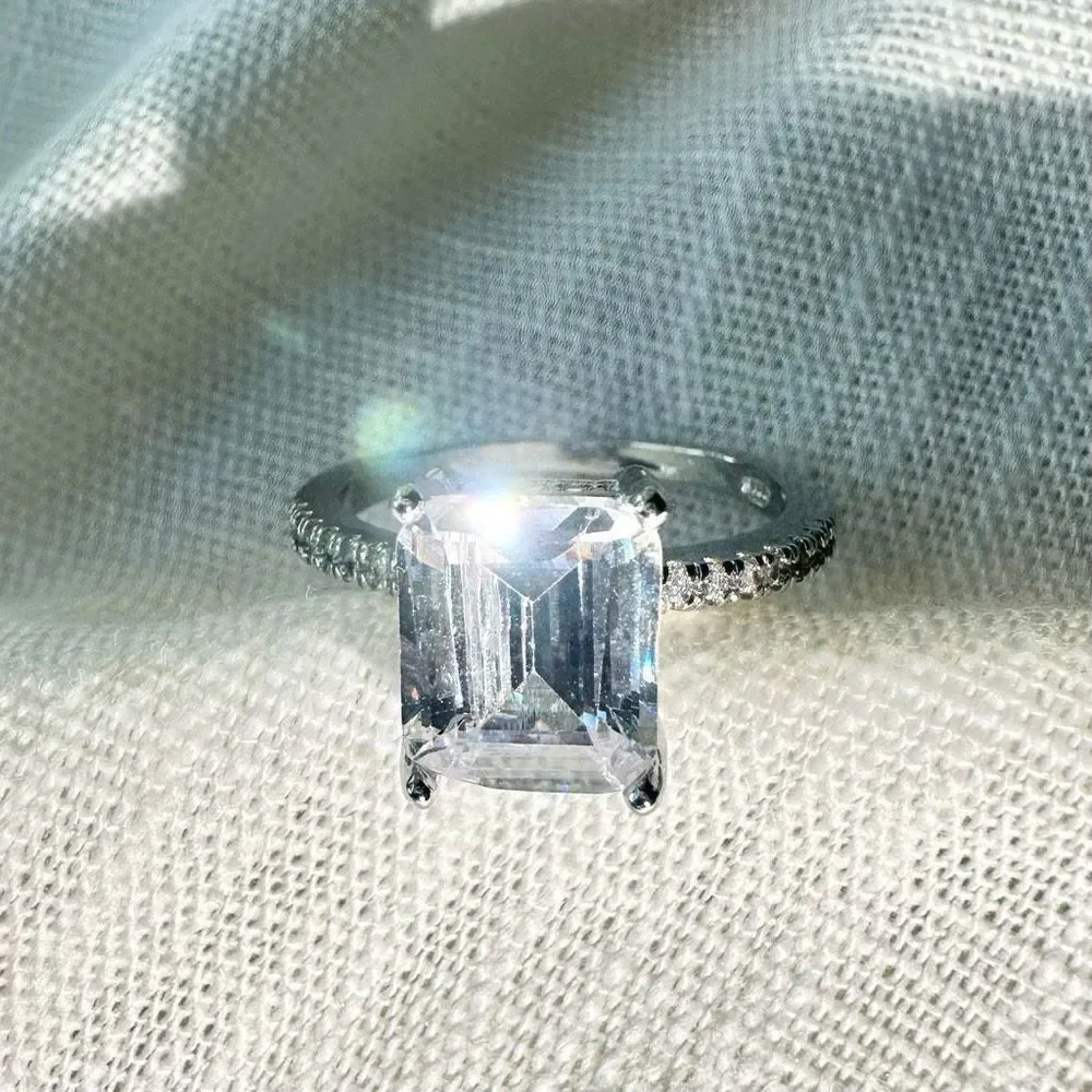 Cubic zirconia emery cut ring size 8